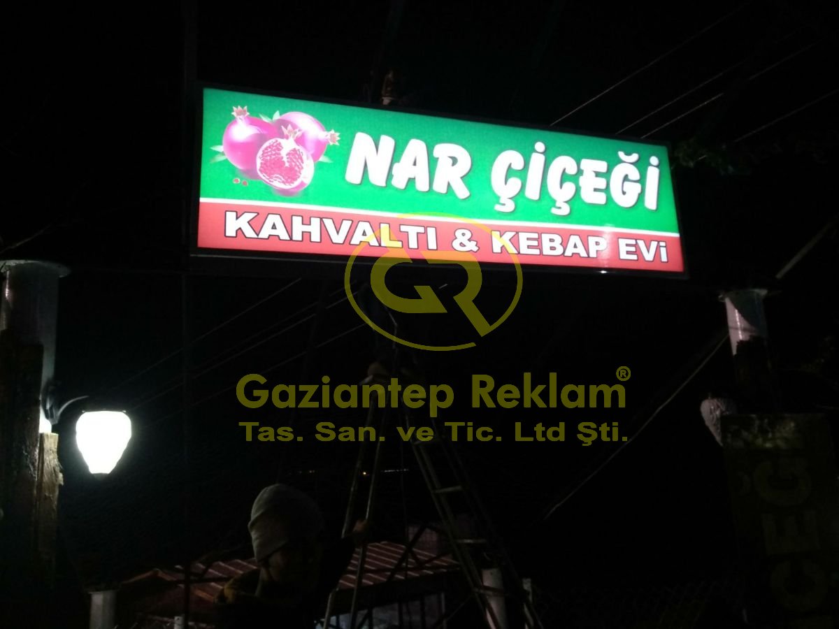 Canlı Renkli Dijital Baskılı Işıklı Germe Tabela