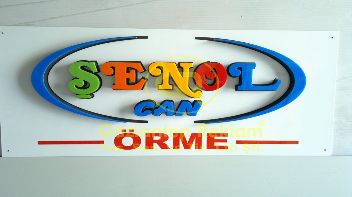 Çok Katmanlı Renkli Pleksi Kabartma Logo Tabela Uygulaması