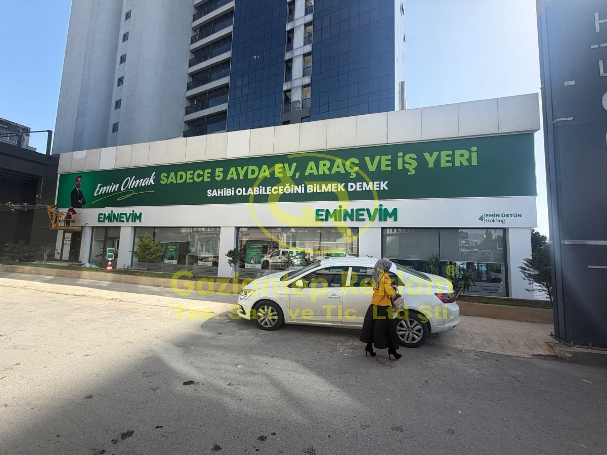 Eminevim Dev Boyutlu Işıklı Lightbox Tabela