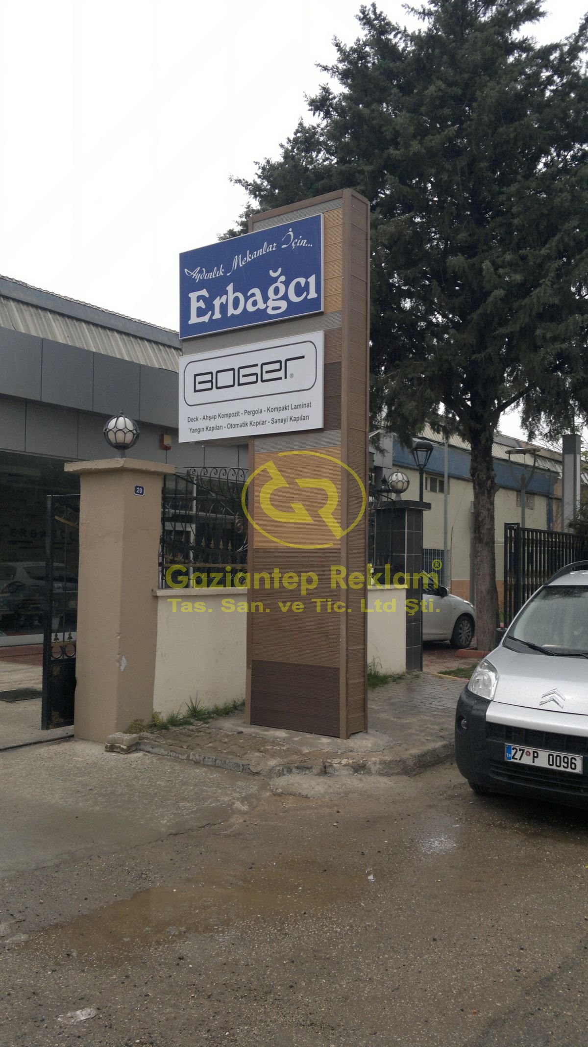 Erbağcı BOGER Işıklı Kompozit Pilon Anıt Tabela