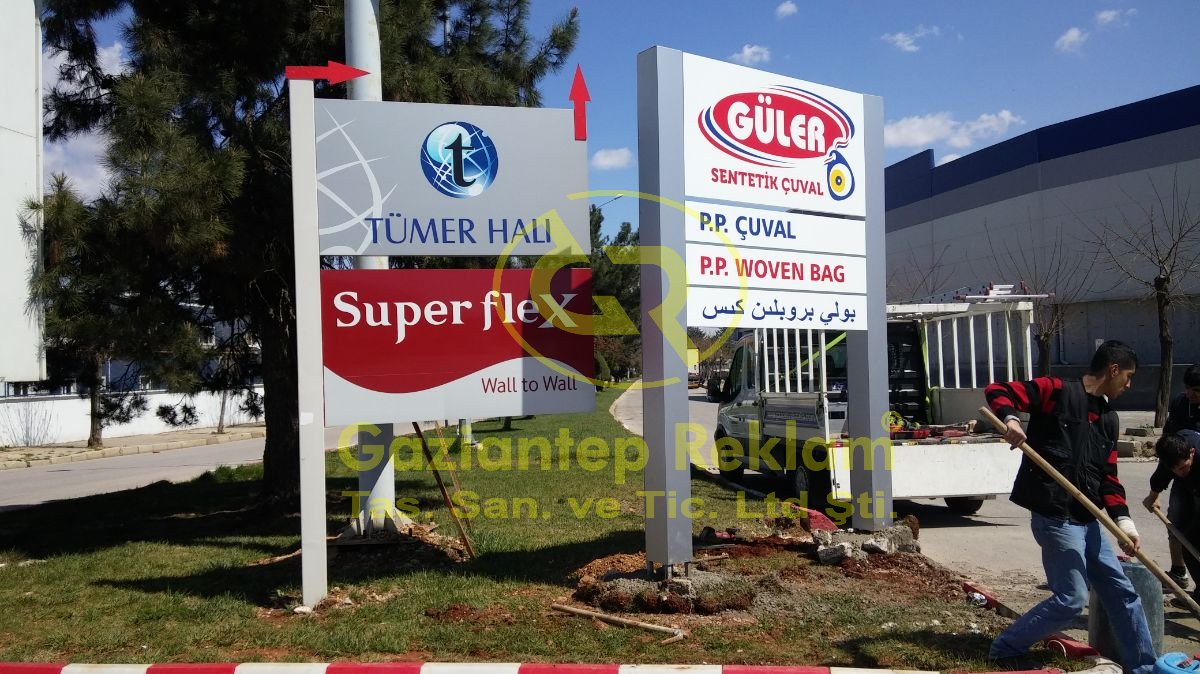  Güler Fabrika Girişi Kurumsal Pilon Tabela