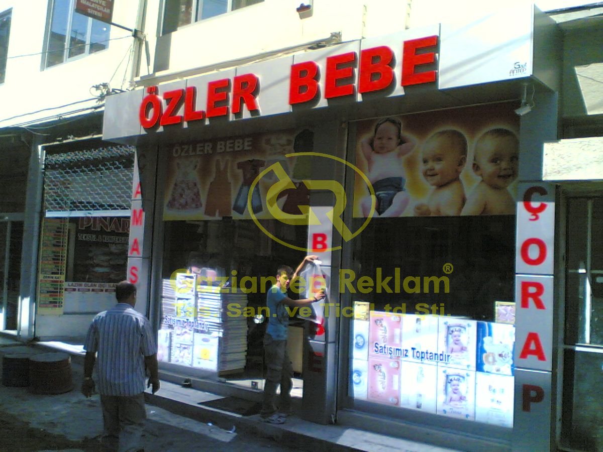 Kırmızı Alüminyum boyalı Kutu Harf Tabela Uygulaması