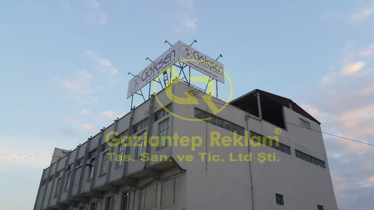 Kurumsal Çatı Tabelası Işıklı Vinil Germe Sistem