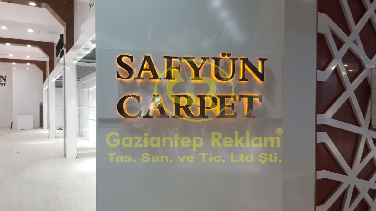 Lüks Paslanmaz  Kutu Harf LED Tabela