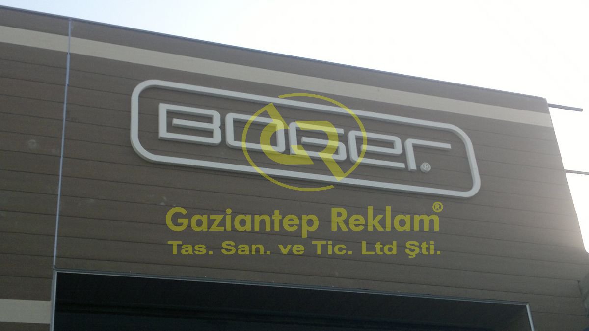 Modern Mat strafor Kabartma Harf Bina Cephe Uygulaması