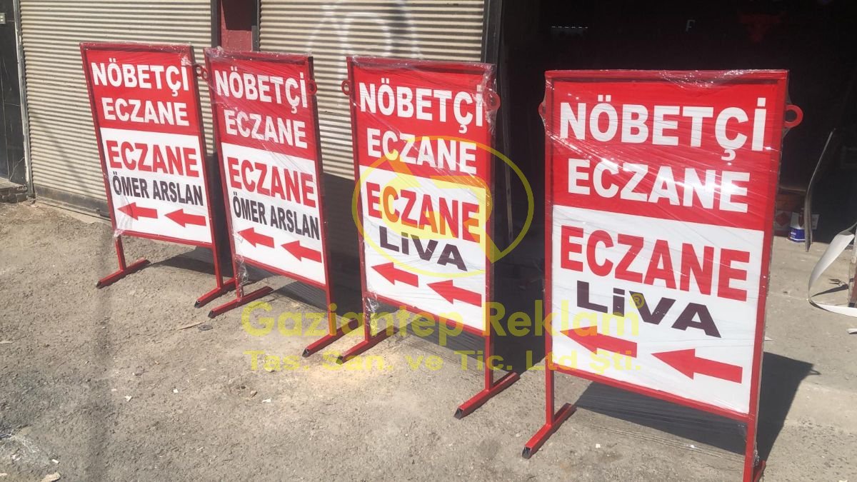 Nöbetçi Eczane Mobil Ayaklı Yönlendirme Sac Tabela