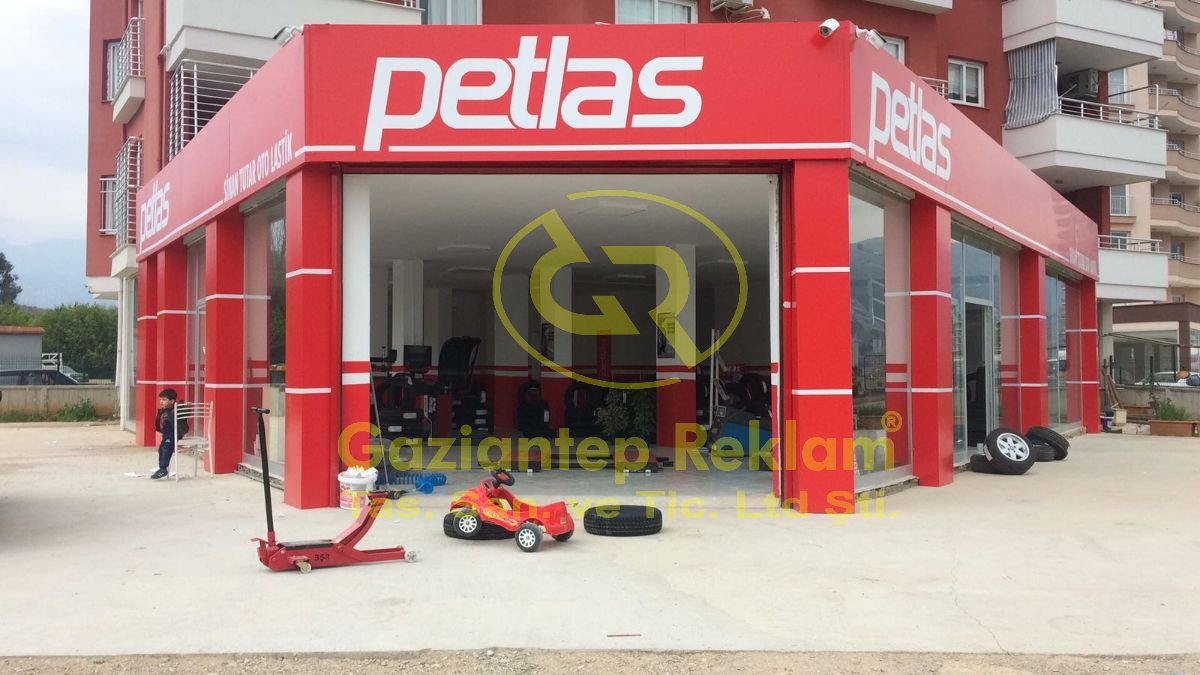 Petlas Kurumsal Kompozit Cephe Işıksız Tabela