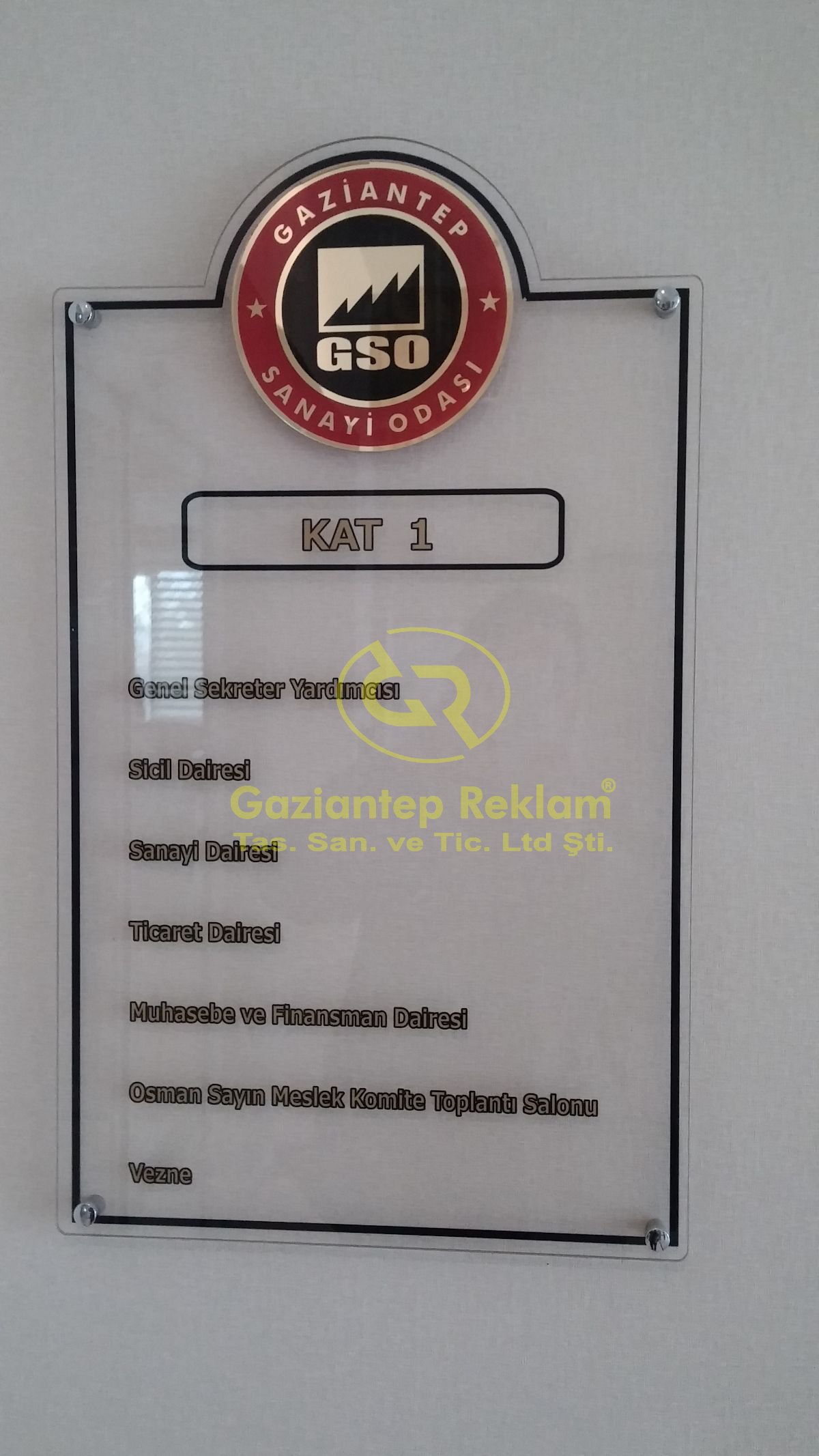  Pleksi Kat Yönlendirme İsimlik Panosu