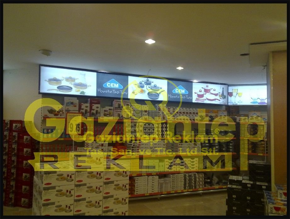 Profesyonel İç Mekan Vinil Germe Işıklı Tabela