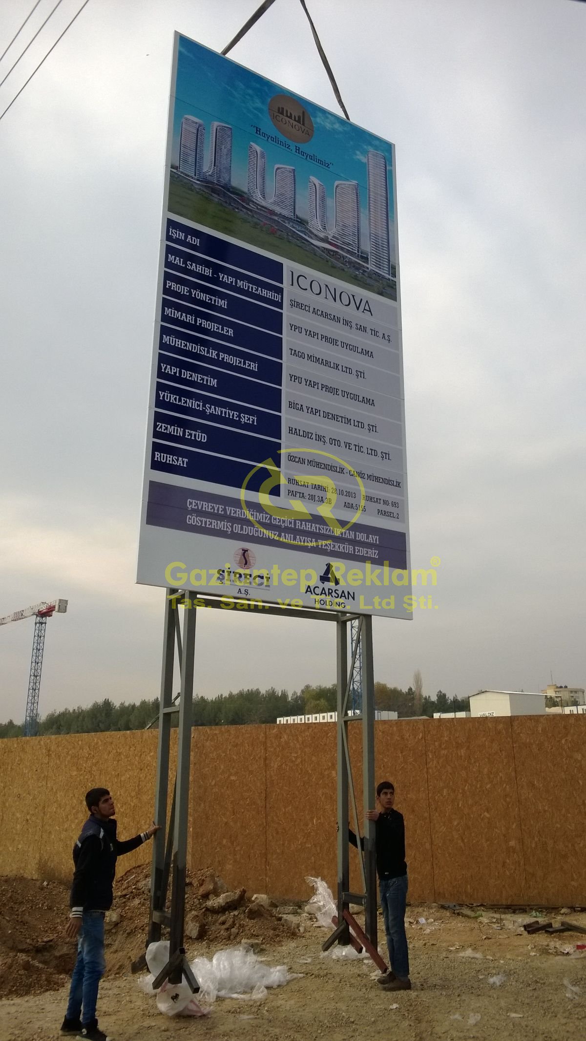 Profesyonel İnşaat Şantiye ve Ruhsat Tabelaları