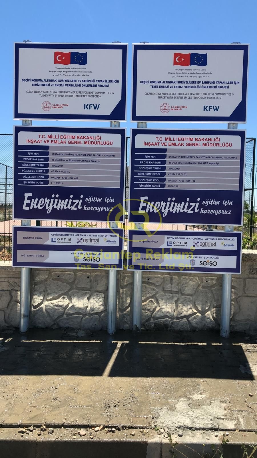 Resmi Standartlarda Garantili  İnşaat Tabelası