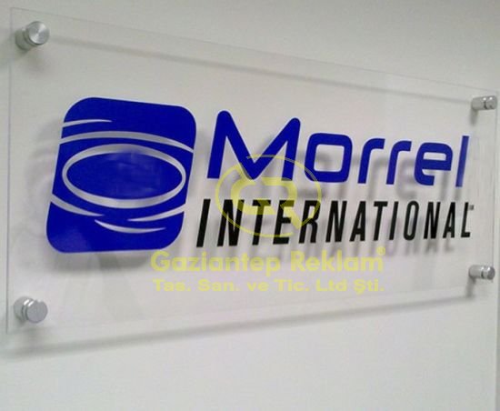  Şeffaf Pleksi Büro Tabela