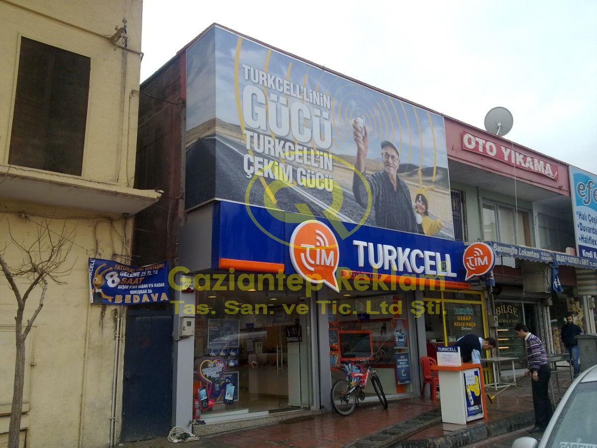 Turkcell İletişim Merkezi  Vinil Germe ve Kutu Harf Tabela