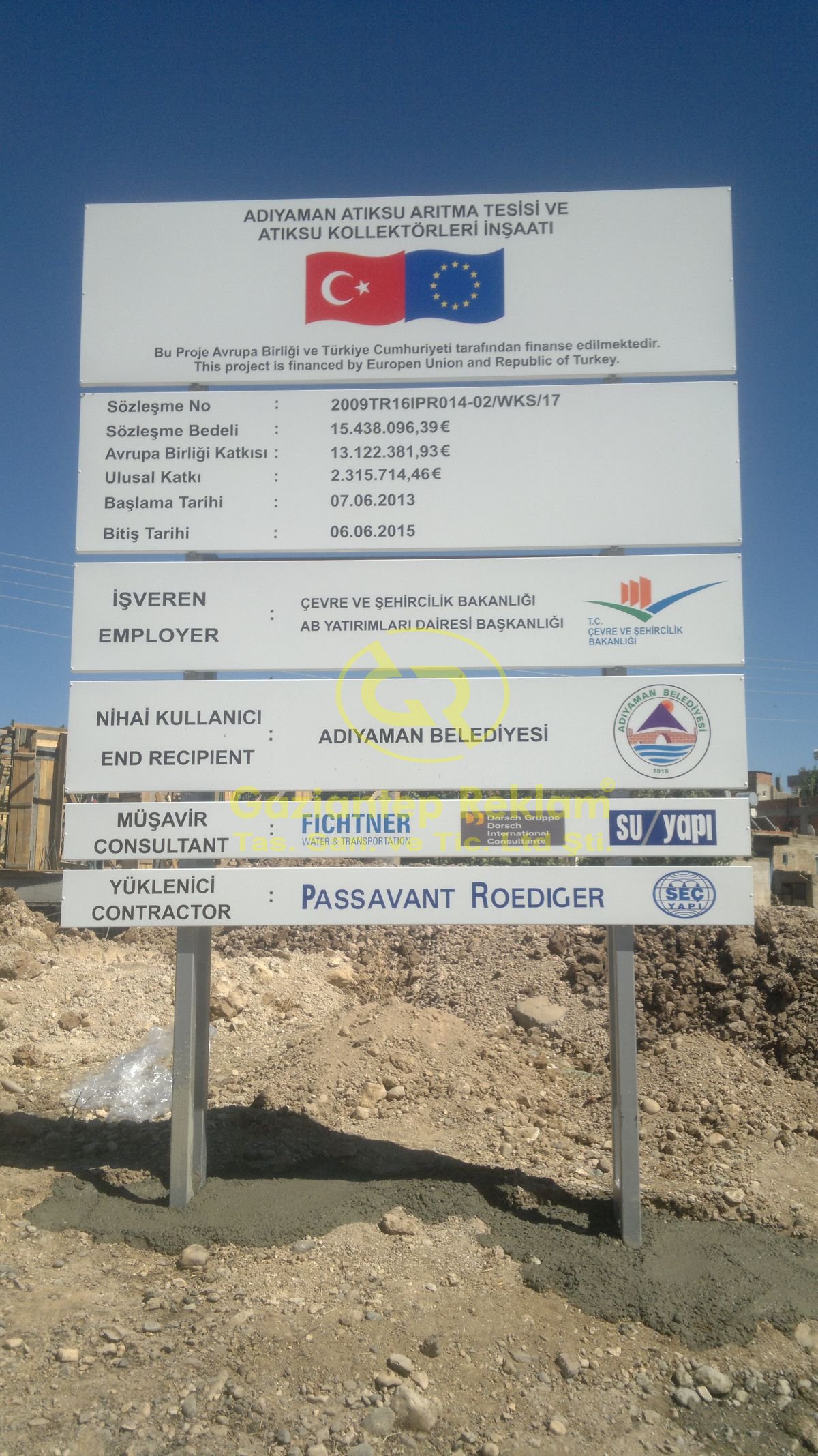 Uzun Ömürlü Resmi İnşaat Proje Bilgi Tabelaları